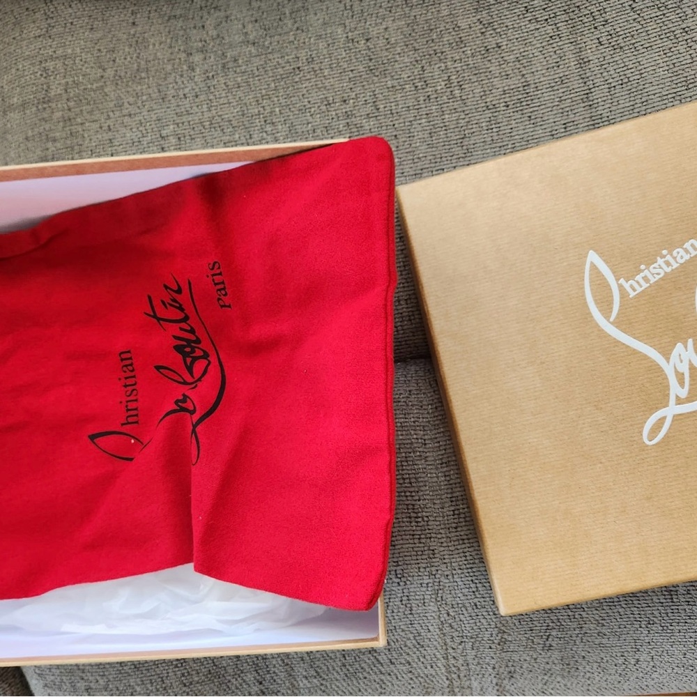 Christian Louboutin So Jenlove 100 Leather Stiletto Heels Women 37.5 Pink Luxury - Picture 9 of 12